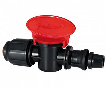 Кран стартовый компрессионный со штуцером с резиновым уплотнением 16*PE-PVC PN6 (POLIEXT)